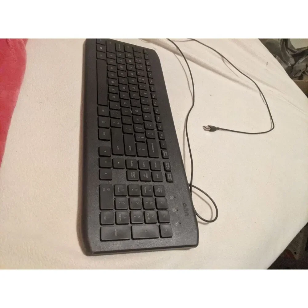 onn. Black Wired USB Keyboard Model 100008652 Office Computer PC Mac